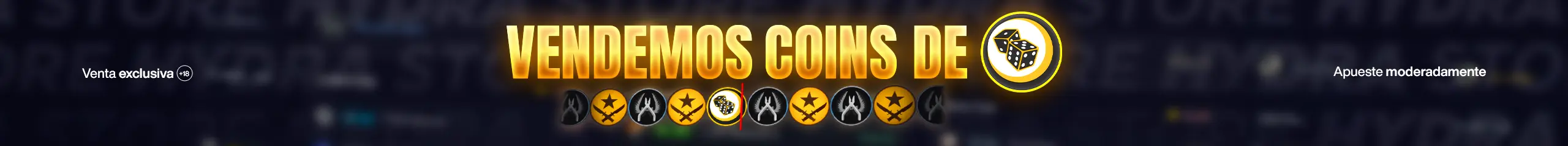 Vendemos coins · Escribinos